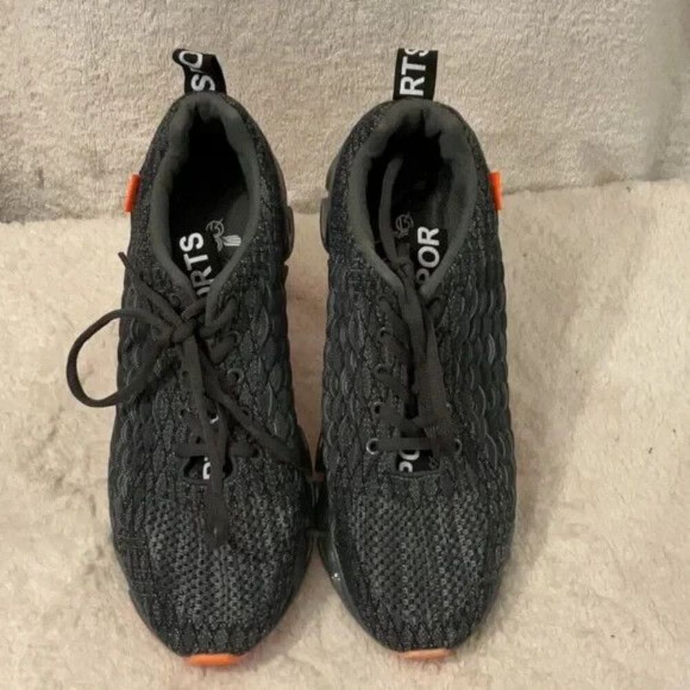 Men's ALOH SPO Dragon Scales Gray/ Orange Athletic Shoes Sz 10.5